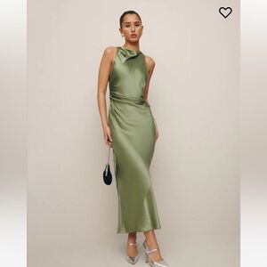 SOLD - Reformation casette silk dress